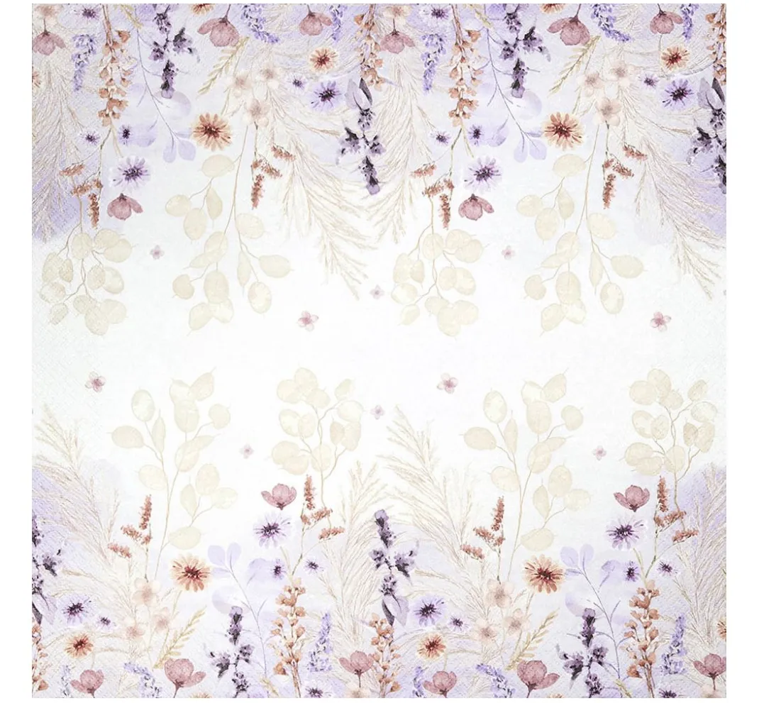 HOME FASHION Frühling|Serviettentechnik>Serviette "Mellow Flowers"