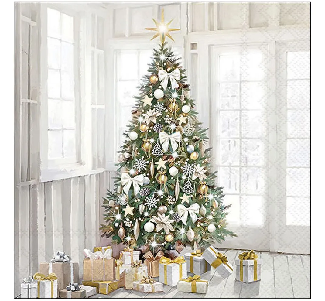 Ambiente Weihnachten|Serviettentechnik>Serviette "Modern Christmas Tree"