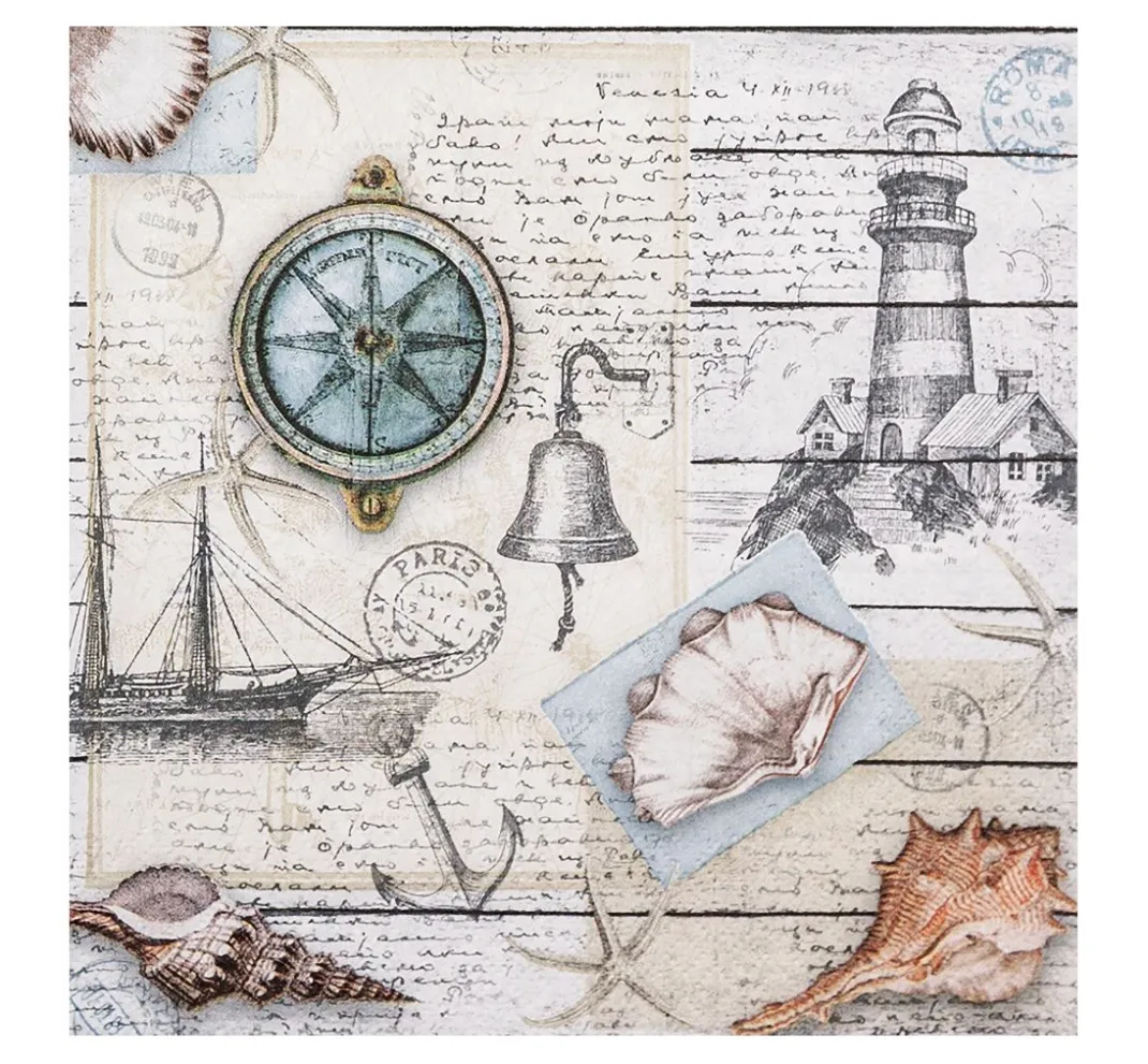 HOME FASHION Maritim|Serviettentechnik>Serviette "Nautical Feeling"