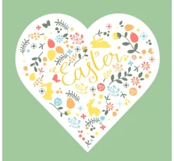 Paper+Design Ostern|Serviettentechnik>Serviette "Osterherz"