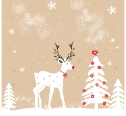 Paper+Design Weihnachten|Serviettentechnik>Serviette "Papierschnitt Winterlandschaft"