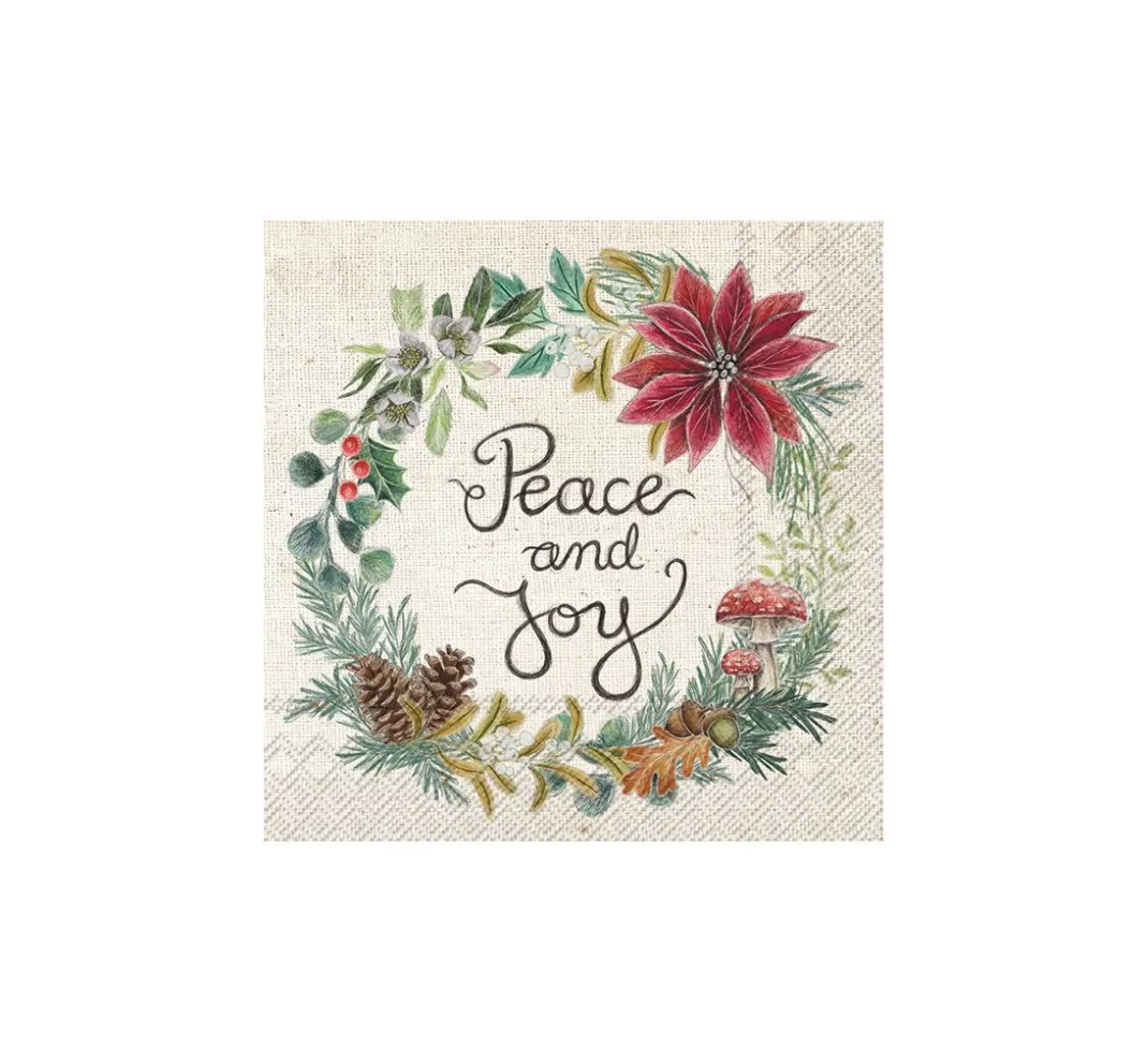 IHR Winter|Serviettentechnik>Serviette "Peace and Joy"