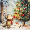 Ambiente Weihnachten|Serviettentechnik>Serviette "Present For Hedgehog"