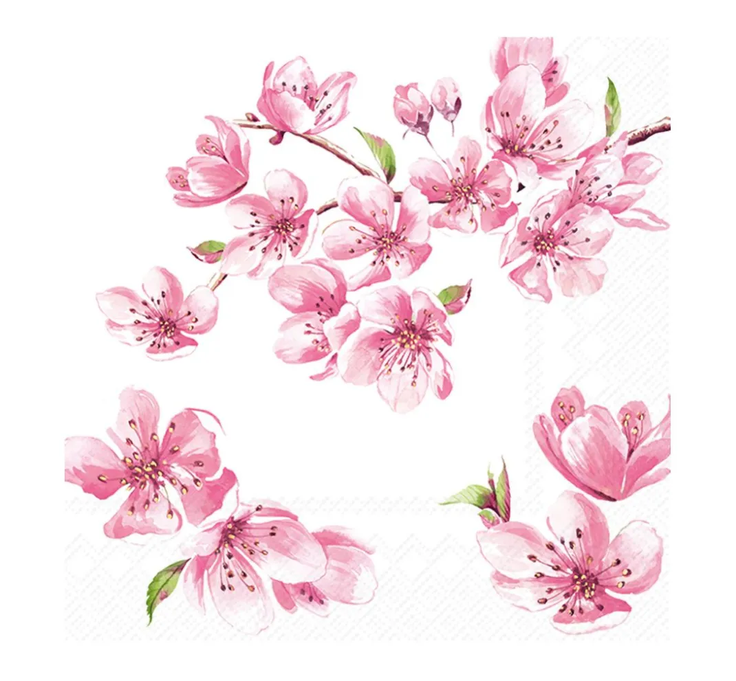 IHR Frühling|Serviettentechnik>Serviette "Sakura Rose"