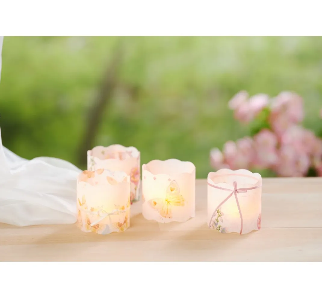 HOME FASHION Frühling|Serviettentechnik>Serviette "Schöne Schmetterlinge", rose
