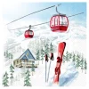 IHR Winter|Serviettentechnik>Serviette "Skiurlaub"
