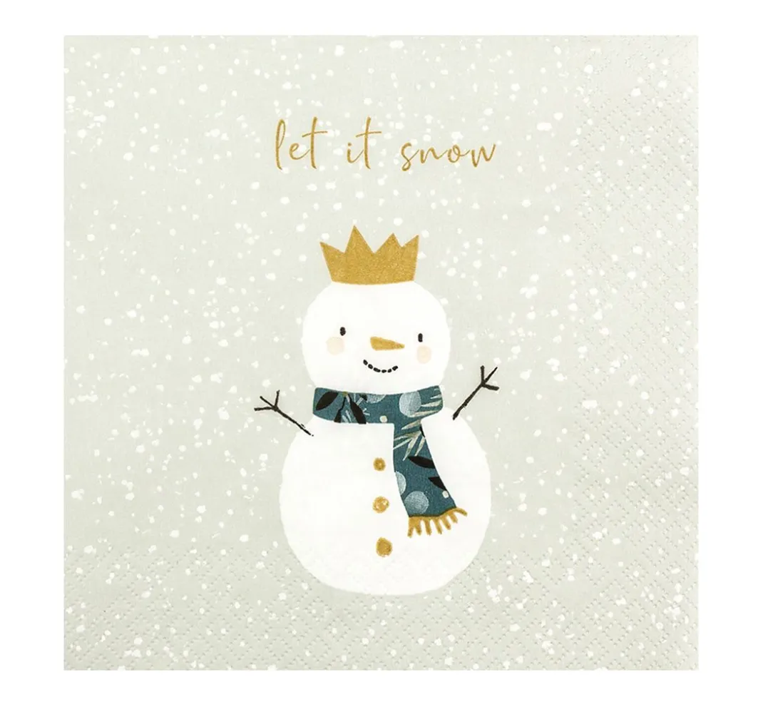 HOME FASHION Serviettentechnik|Winter>Serviette "Snowman King"