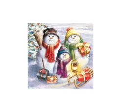 Ambiente Winter|Weihnachten>Serviette "Snowmen Family"
