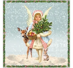 Ambiente Weihnachten|Serviettentechnik>Serviette "Snowy Day Blue"