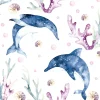 Paper+Design Maritim|Serviettentechnik>Serviette "Spielende Delfine"