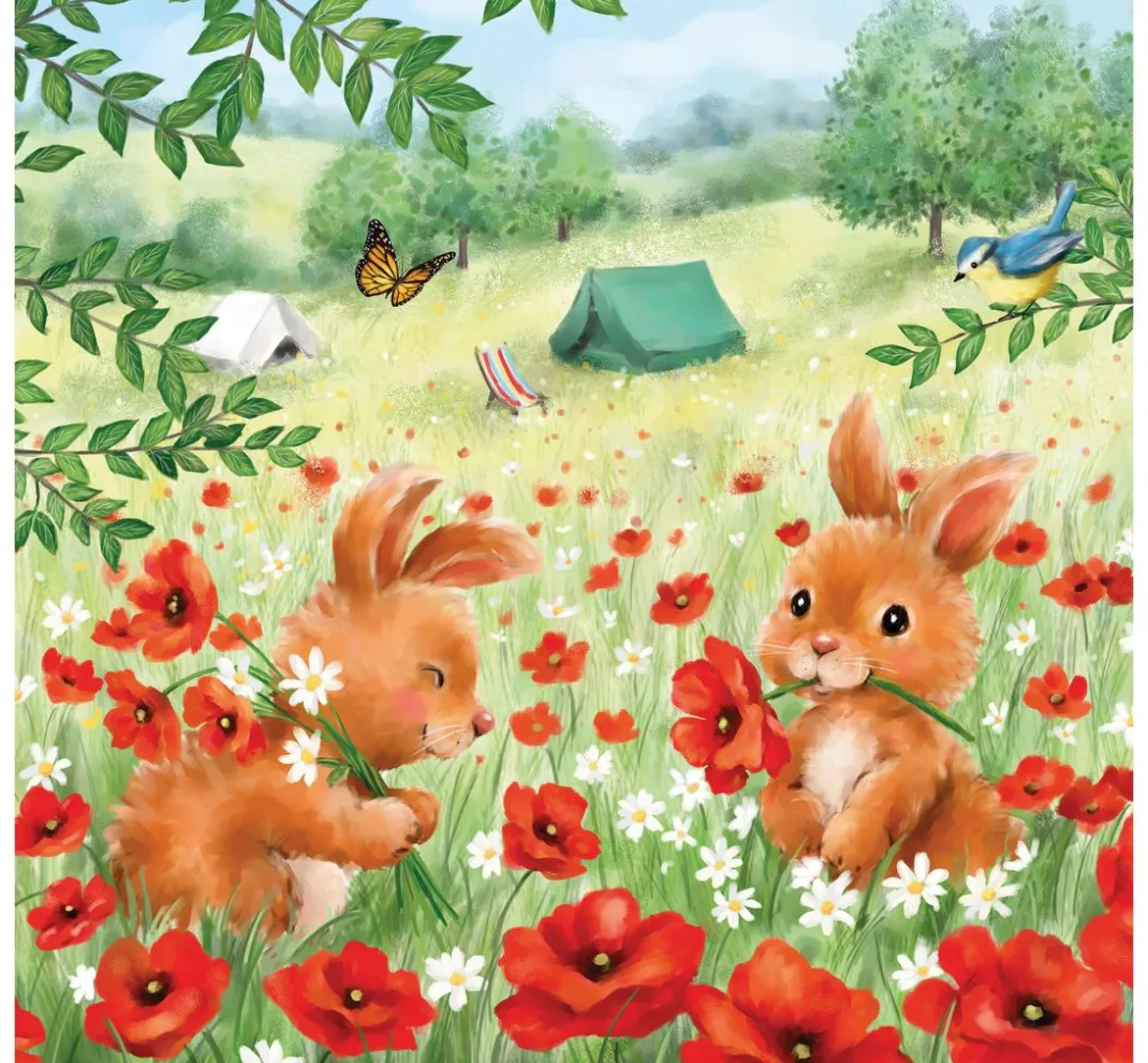 Ambiente Sommer|Serviettentechnik>Serviette "Summer Camp"