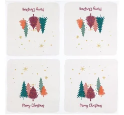 HOME FASHION Weihnachten|Serviettentechnik>Serviette "Sweet Xmas Trees"