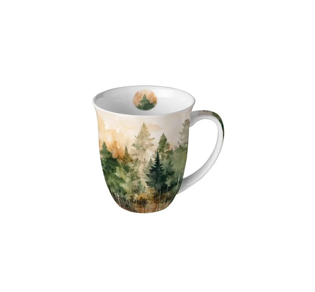 Ambiente Herbst|Alltäglich>Serviette "Tannenwald Watercolor"