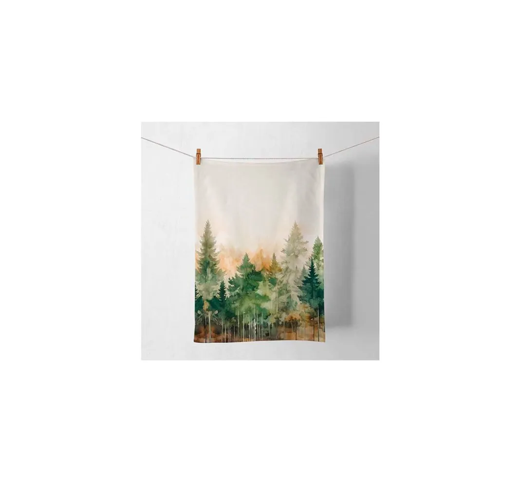 Ambiente Herbst|Alltäglich>Serviette "Tannenwald Watercolor"