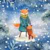 Paper+Design Winter|Serviettentechnik>Serviette "Tanzende Füchse im Wald"