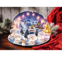 HOME FASHION Serviettentechnik>Serviette "Weihnachten im Schnee"
