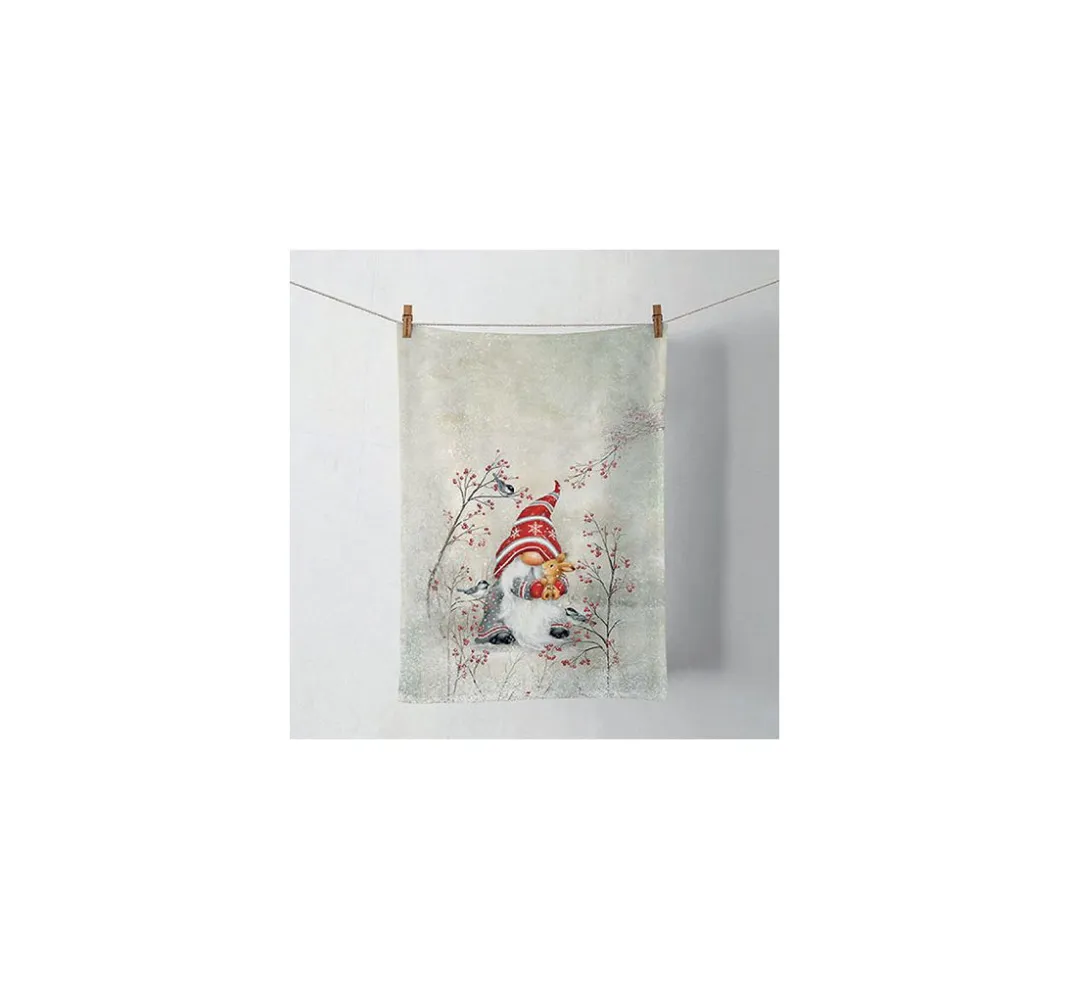 Ambiente Winter|Serviettentechnik>Serviette "Wichtel Umarmung"