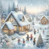 Ambiente Winter|Serviettentechnik>Serviette "Winter In Backyard"