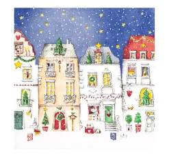 HOME FASHION Weihnachten|Serviettentechnik>Serviette "Winter Village"
