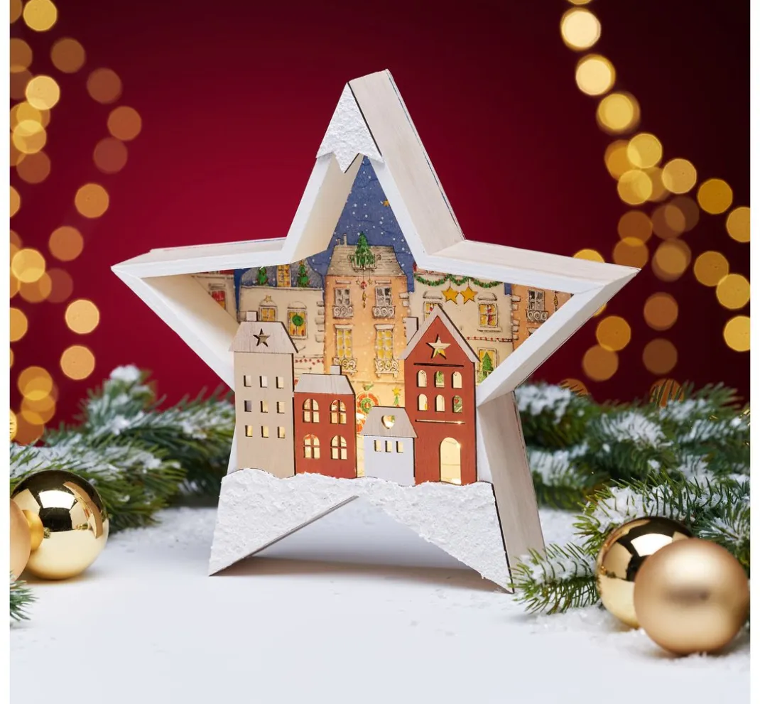 HOME FASHION Weihnachten|Serviettentechnik>Serviette "Winter Village"