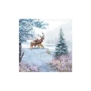 Ambiente Winter|Serviettentechnik>Serviette "Winterwaldszene"