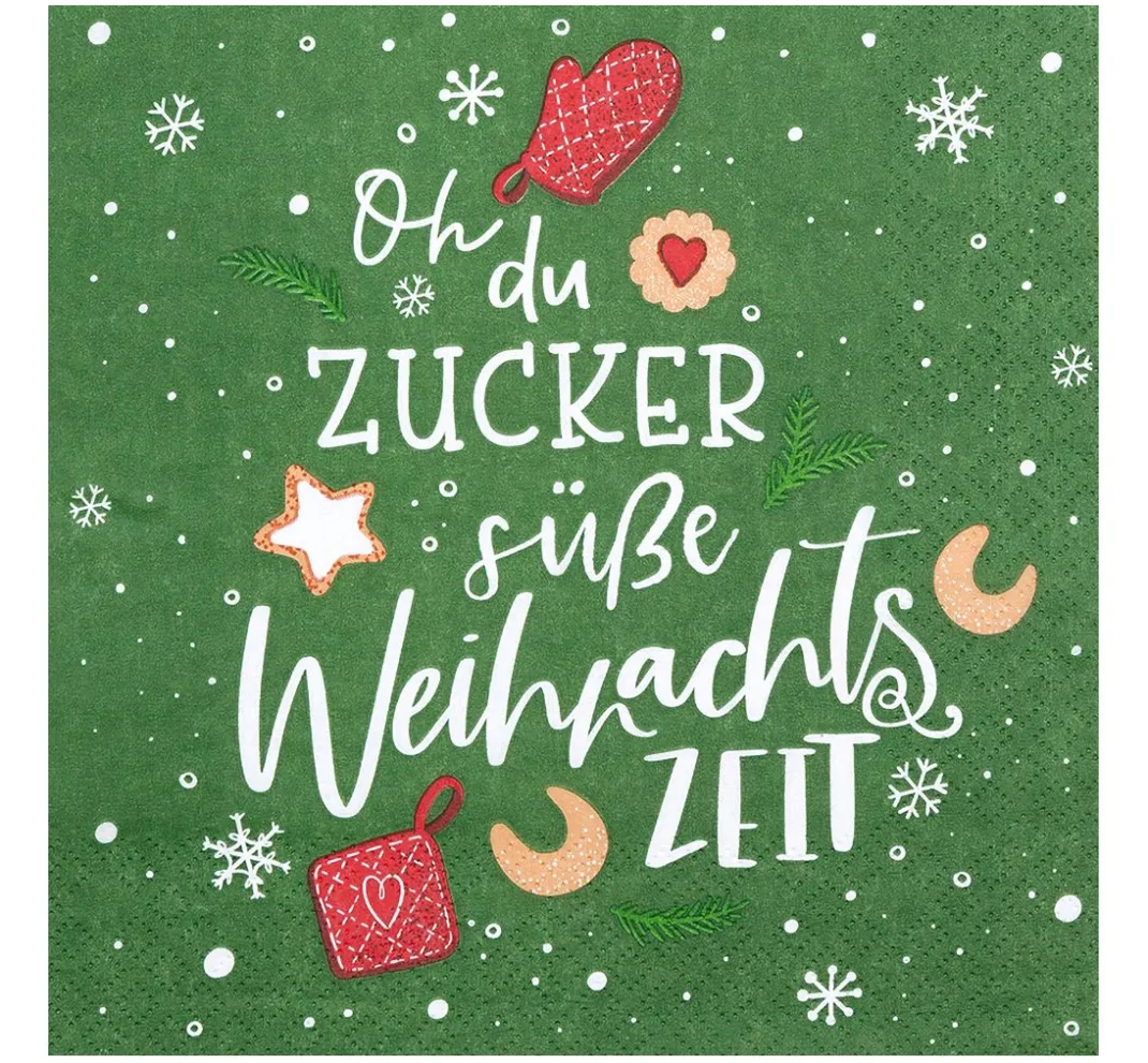 HOME FASHION Serviettentechnik|Weihnachten>Serviette "Zuckersüße Zeit"