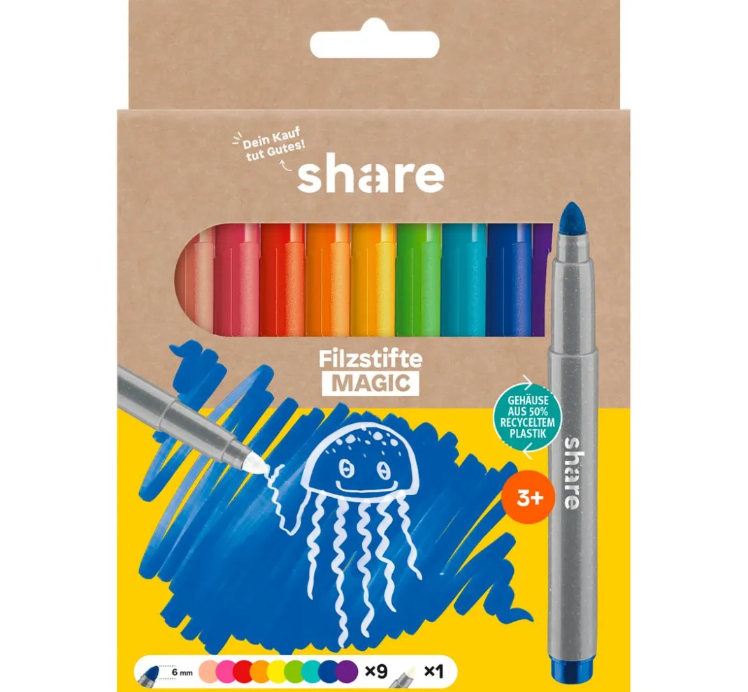 Kinder share Stifte & Marker|Stifte>Filzstift Magic, 10er-Set