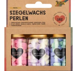 folia Siegelstempel &-Wachs|Wachsfarbe>Siegelwachs-Perlen "Pastel"