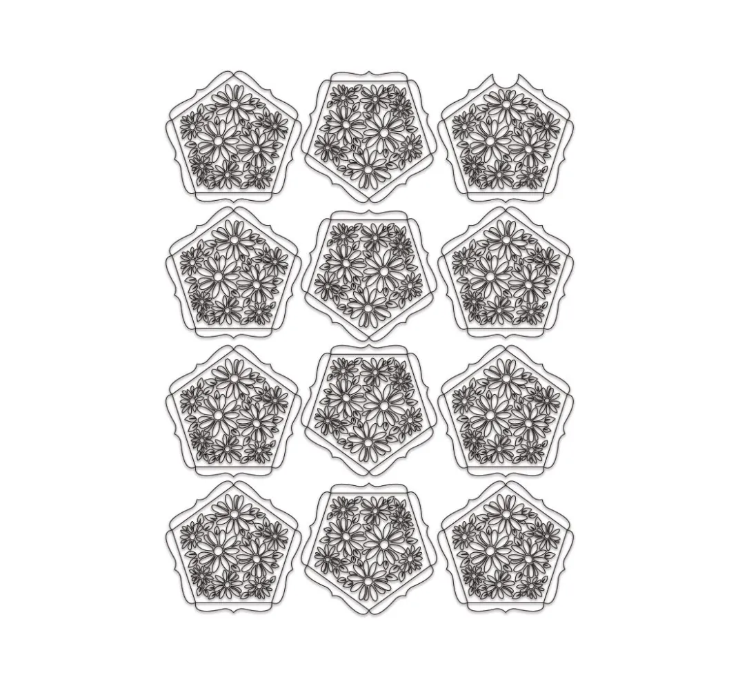 URSUS Papier-Bastelsets|Bastelsets>Silhouetten-Kugeln "Blumen''