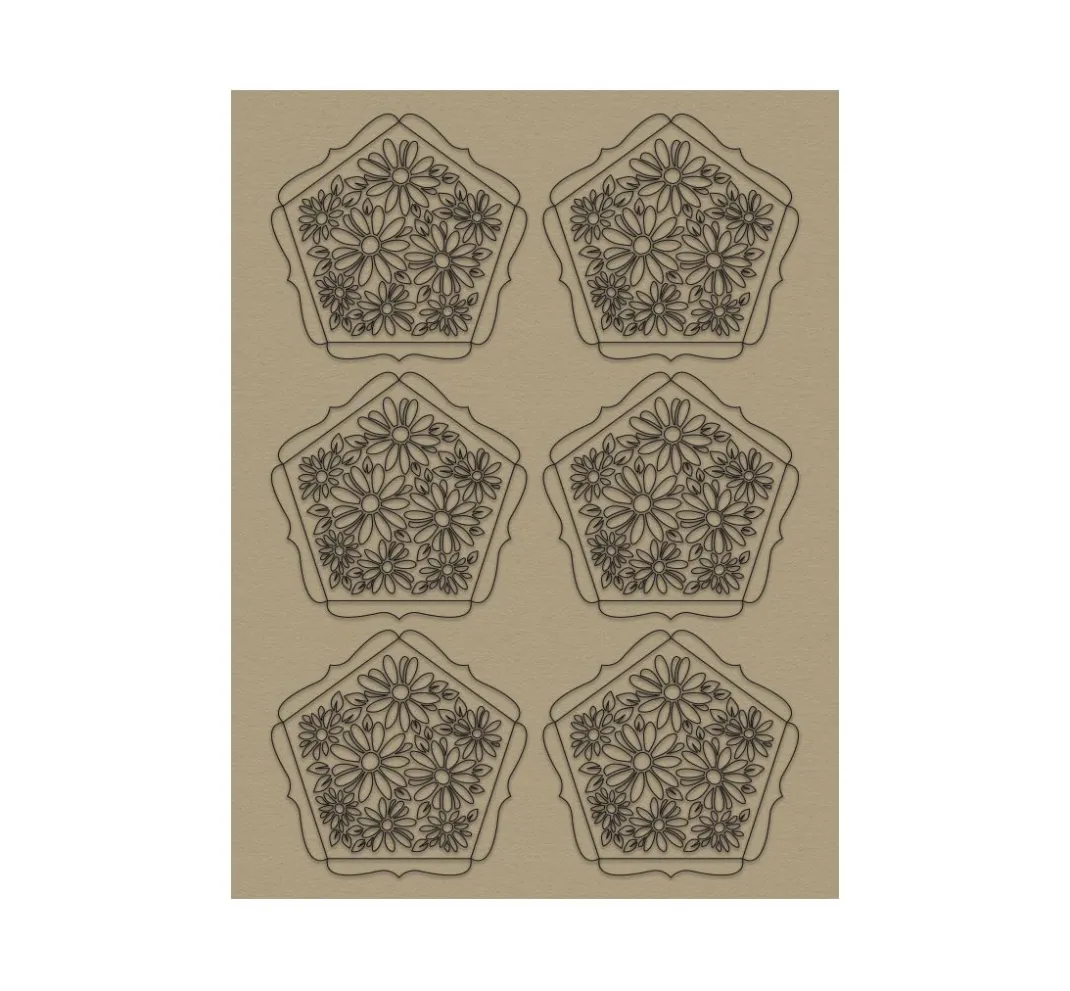 URSUS Papier-Bastelsets|Bastelsets>Silhouetten-Kugeln "Blumen''