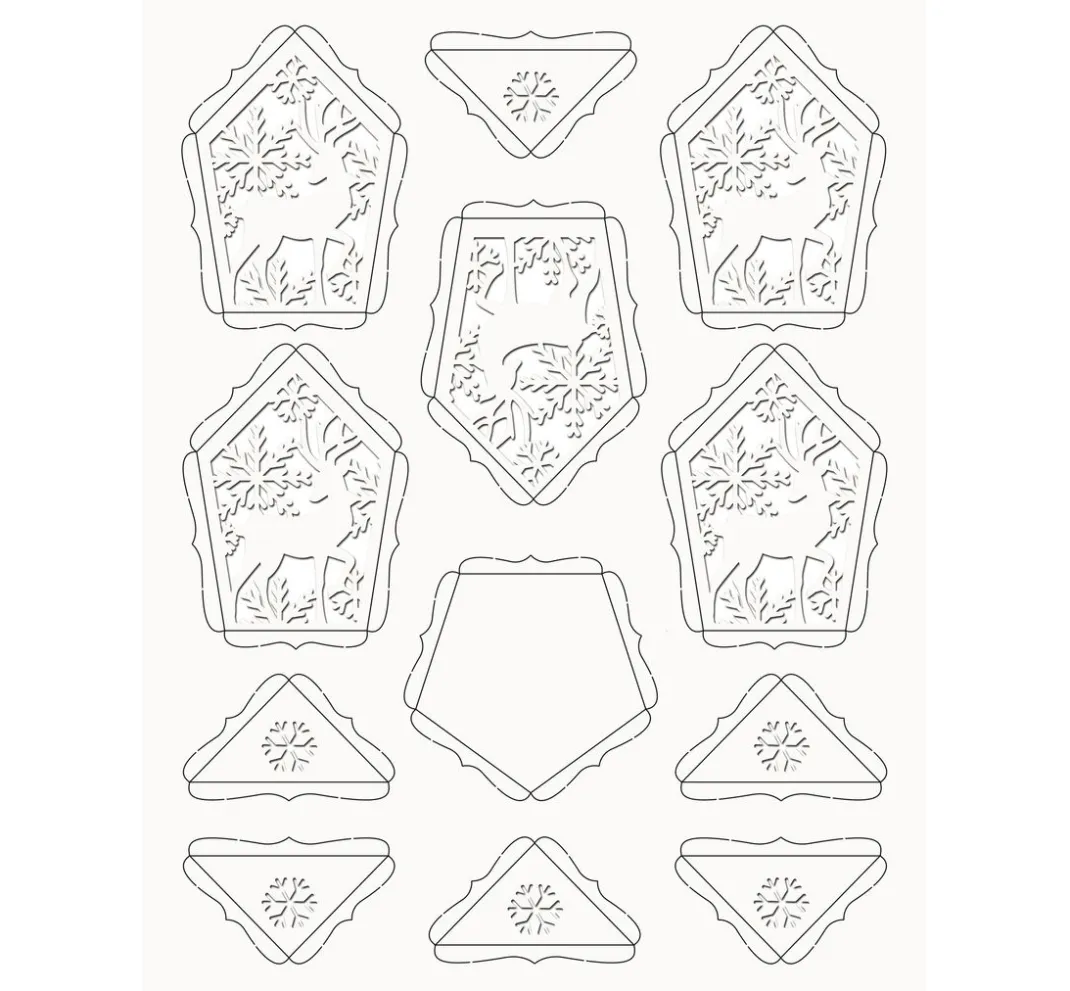 URSUS Papier-Bastelsets>Silhouetten-Tischlichter "Rentier"