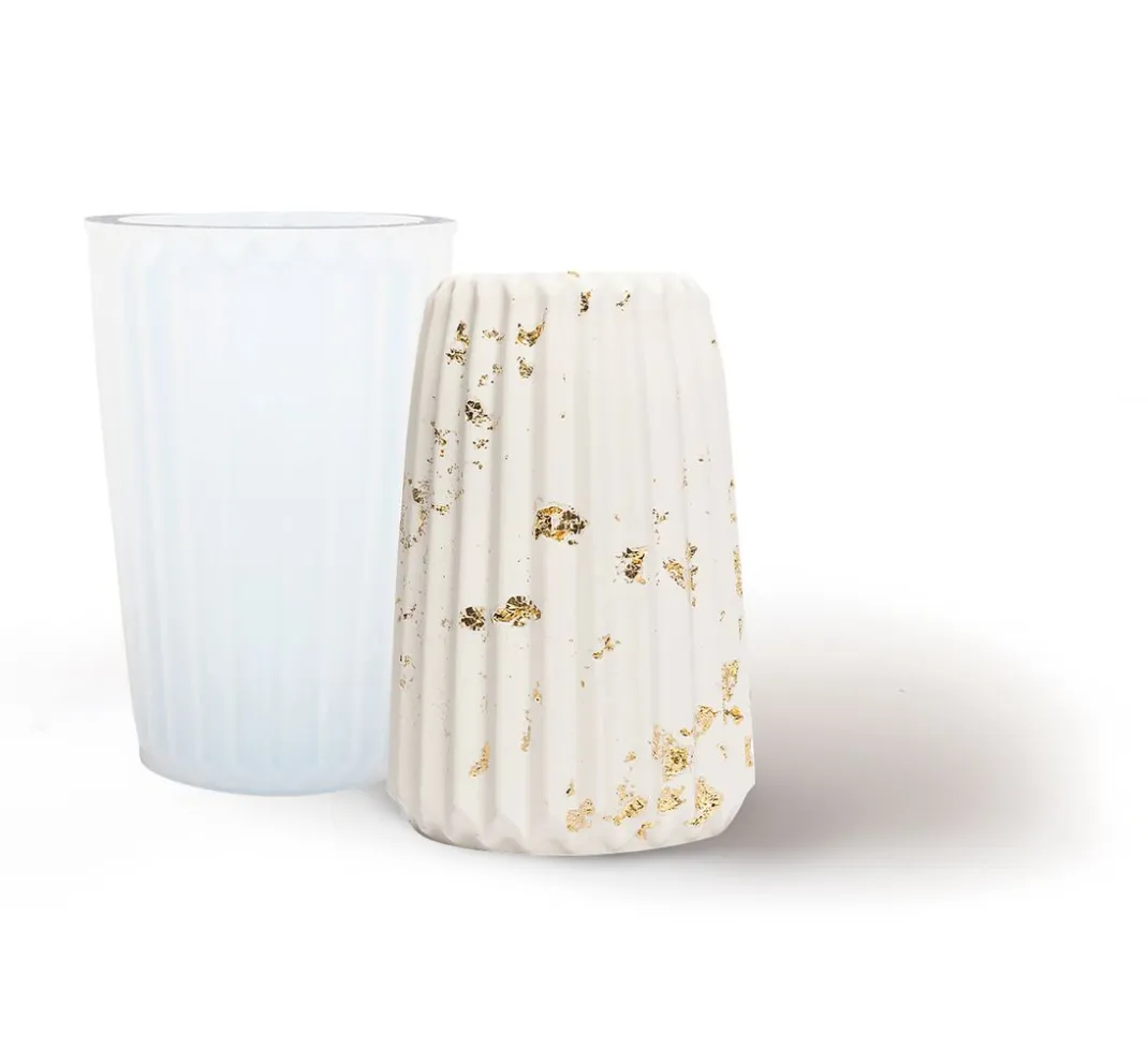 Jesmonite Gießformen>Silikon Gießform "Blumenvase"