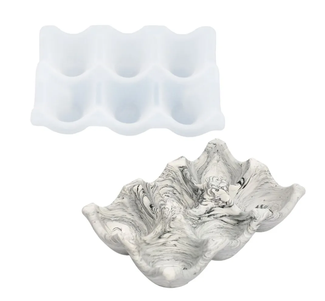 Jesmonite Gießformen>Silikon Gießform "6er Eierpalette"