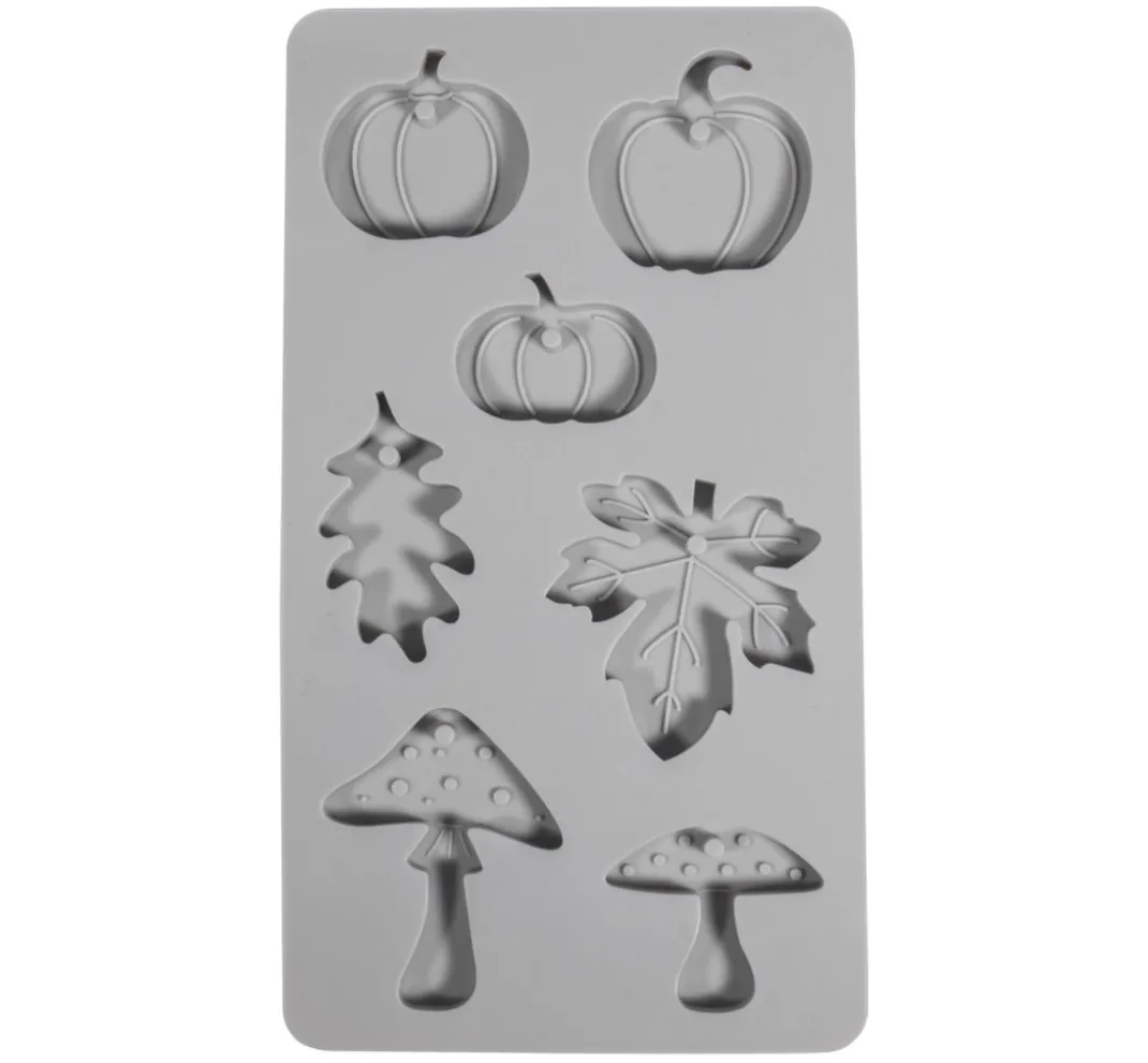 Rayher Gießformen>Silikon Gießform "Kürbis, Pilz, Blatt"