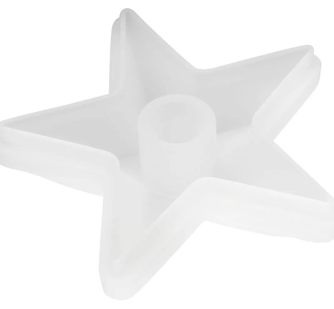 HobbyFun Gießformen|Kerzen Gestalten>Silikon Gießform "Stabkerzenhalter Stern"