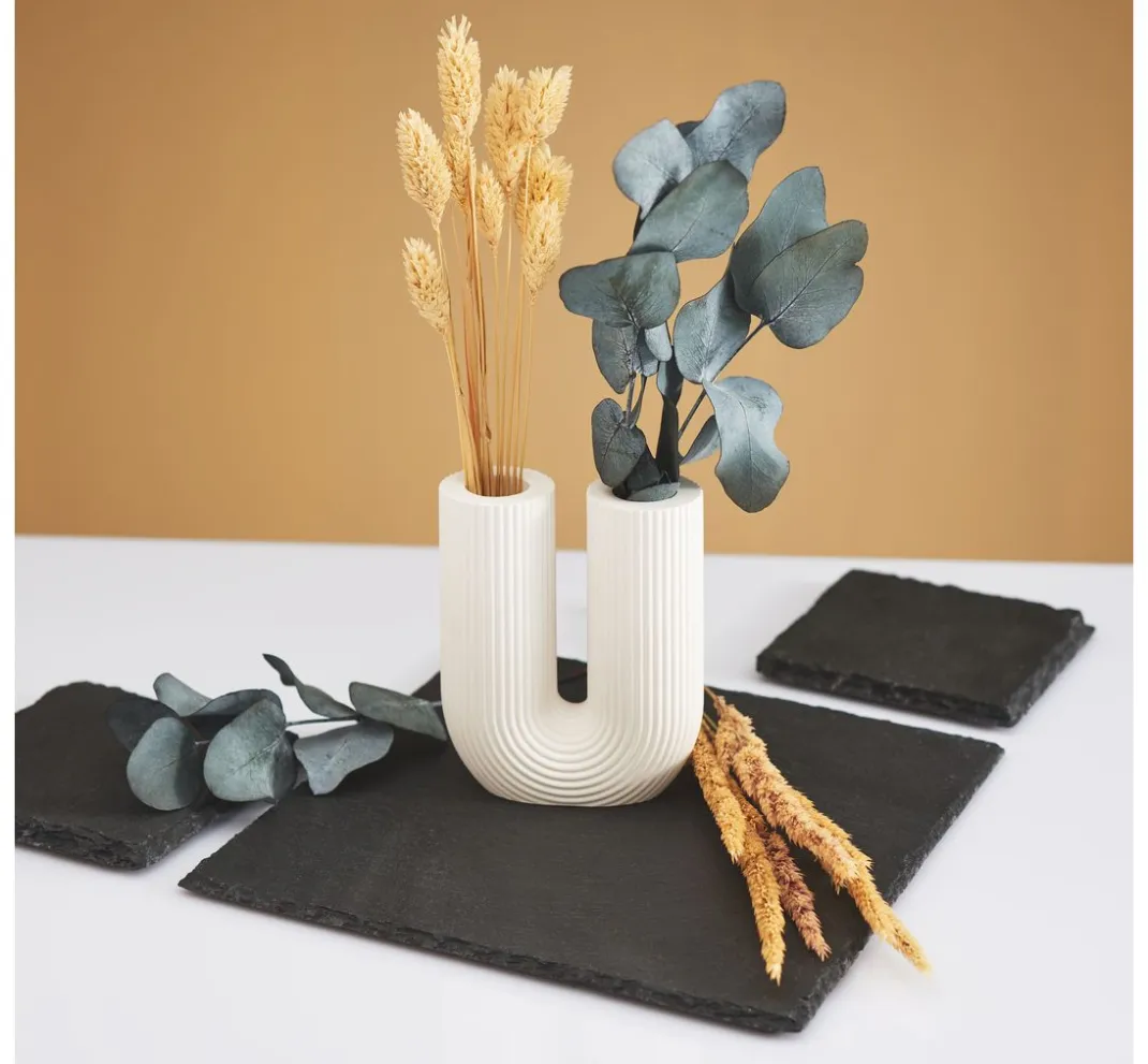 Rayher Gießformen>Silikon Gießform "U-Form Vase geriffelt"