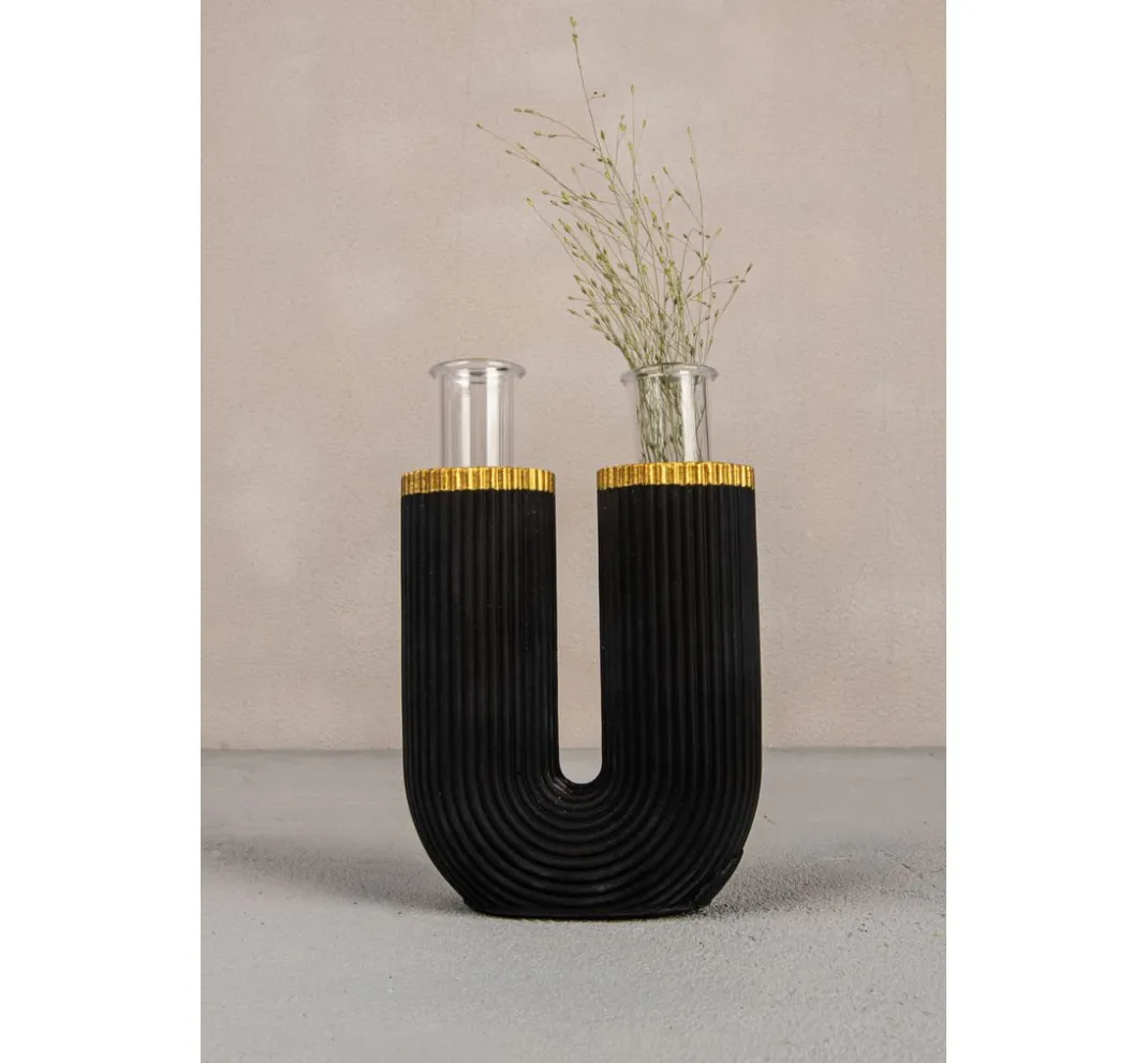 Rayher Gießformen>Silikon Gießform "U-Form Vase geriffelt"