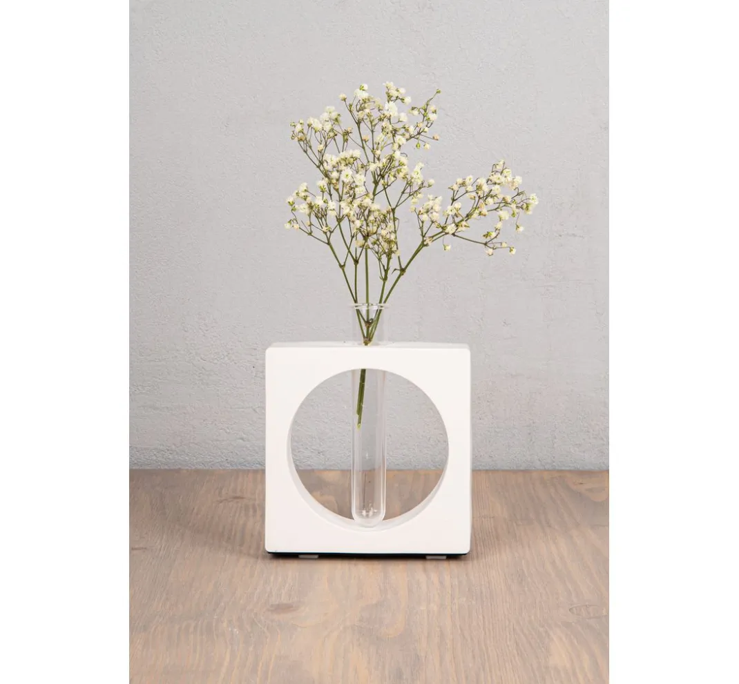 Rayher Gießformen>Silikon Gießform "Vase Quadrat mit Kreis"