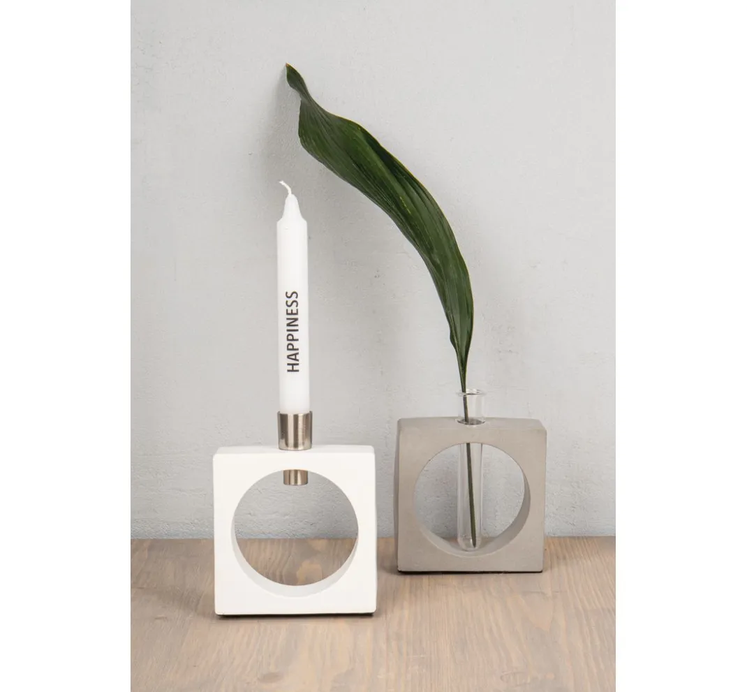 Rayher Gießformen>Silikon Gießform "Vase Quadrat mit Kreis"