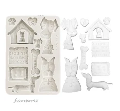 Stamperia Gießformen>Silikonform A5 "Furry Friends - Dogs"