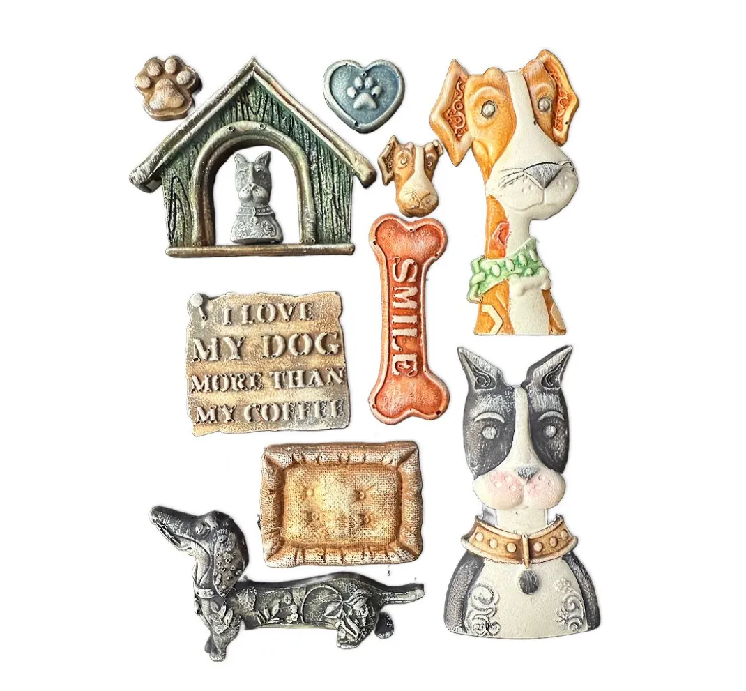 Stamperia Gießformen>Silikonform A5 "Furry Friends - Dogs"