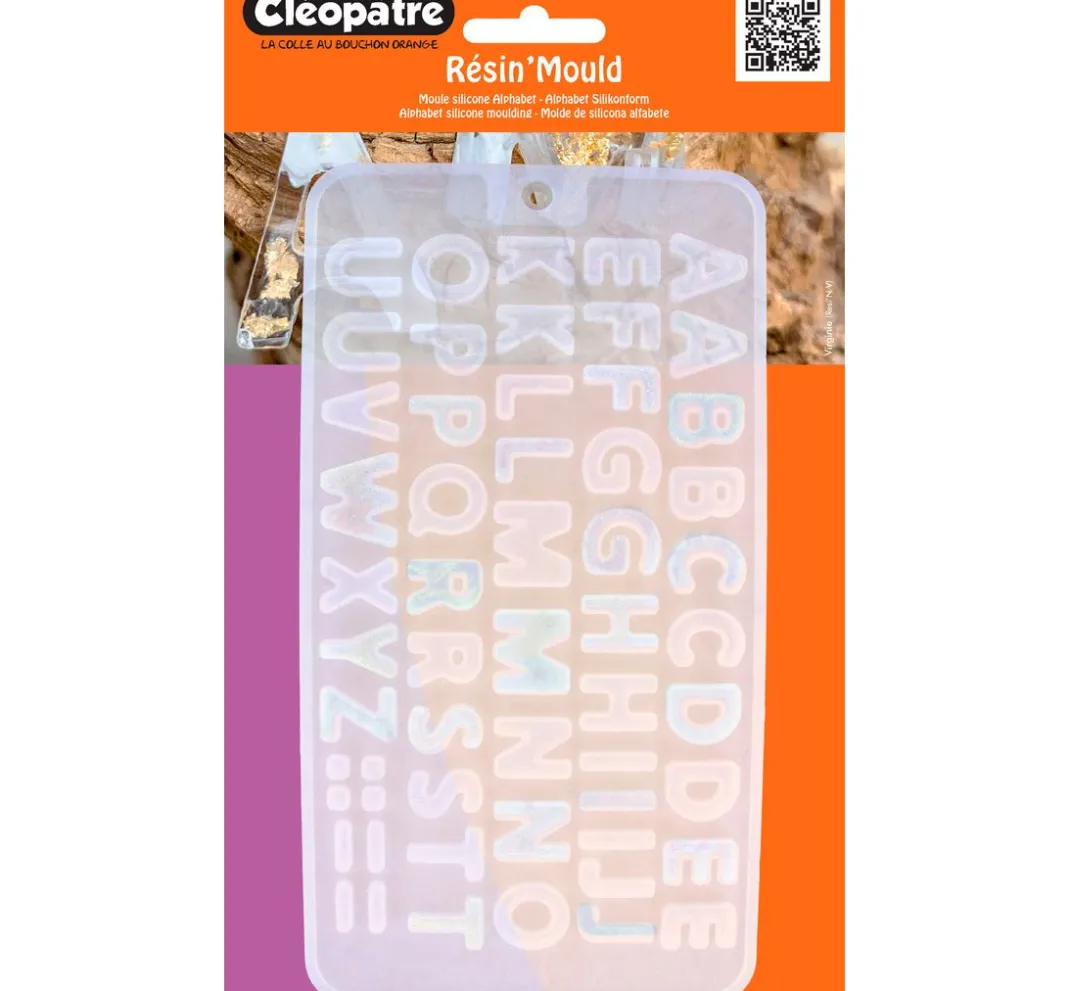 Cléopâtre Schmuck Gießen|Gießformen>Silikonform für Gießharz "Alphabet"
