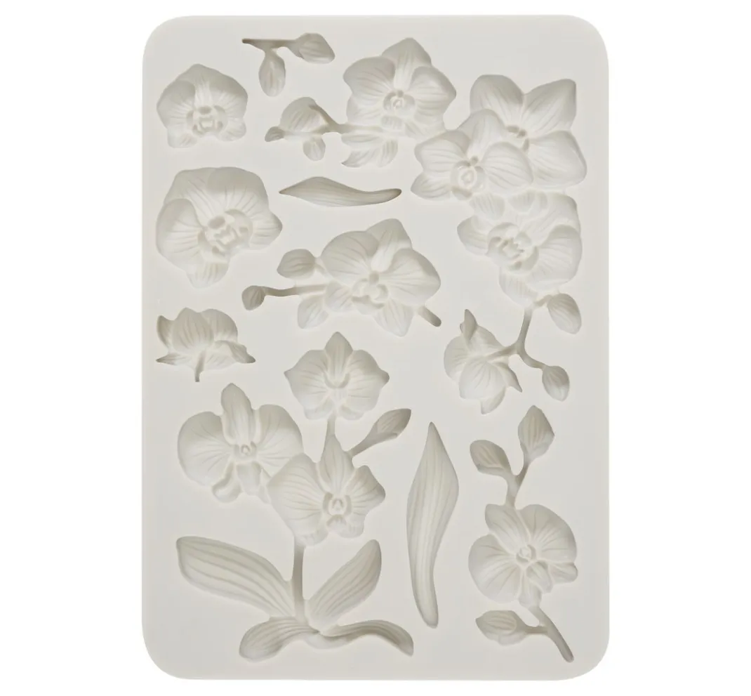 Stamperia Gießformen>Silikonform "Orchids and Cats - Orchids"