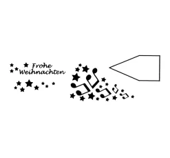 FarbTon Papier Stempel & Zubehör|Kartengestaltung>Silikonstempel für Faltstern Mittel "Frohe Weihnachten"