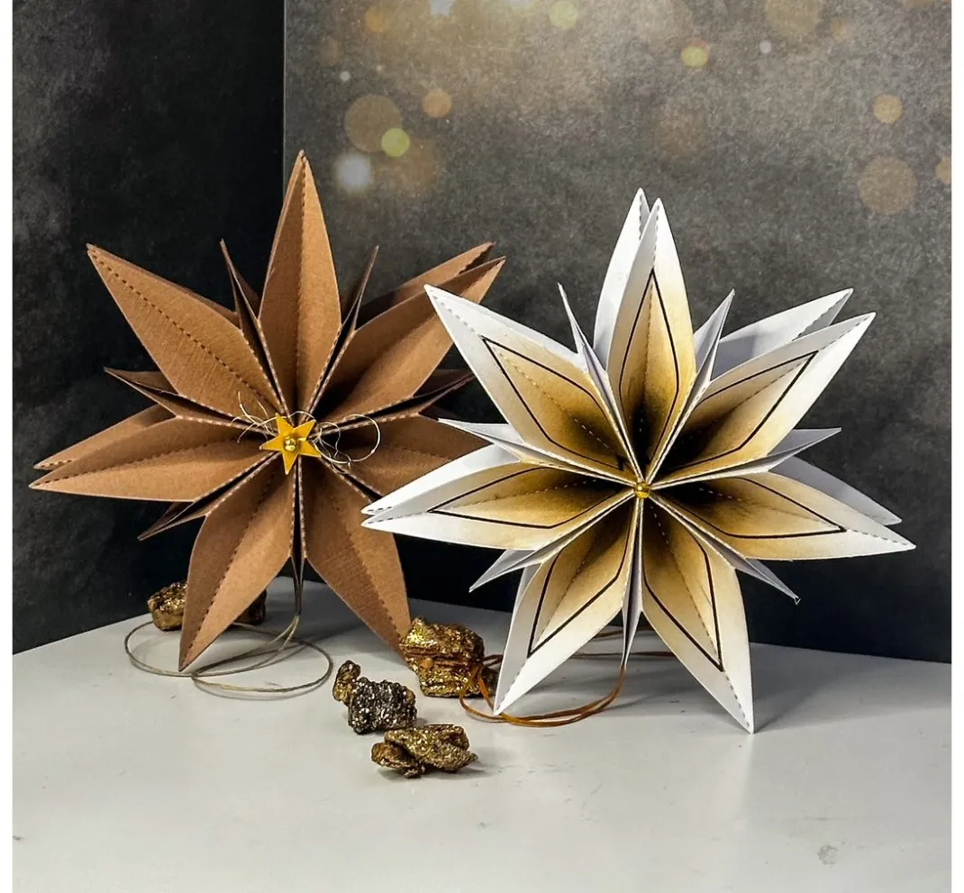 FarbTon Papier Stempel & Zubehör|Kartengestaltung>Silikonstempel für Faltstern Mittel "Frohe Weihnachten"