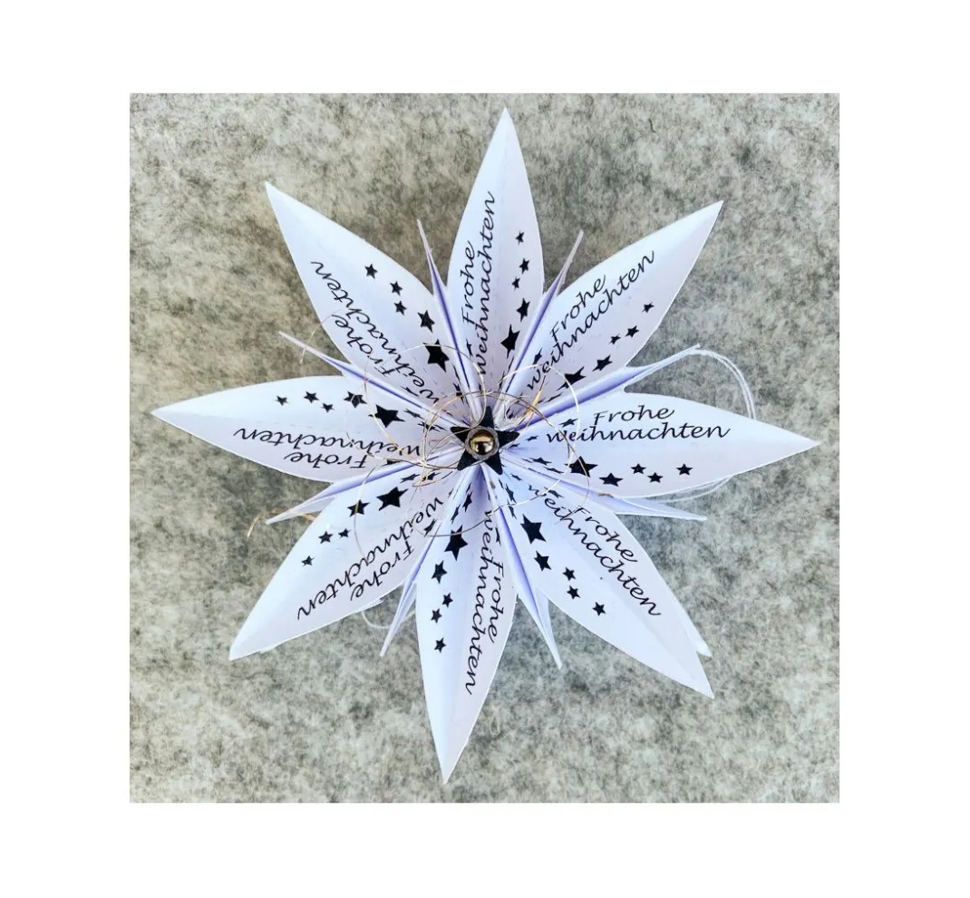 FarbTon Papier Stempel & Zubehör|Kartengestaltung>Silikonstempel für Faltstern Mittel "Frohe Weihnachten"