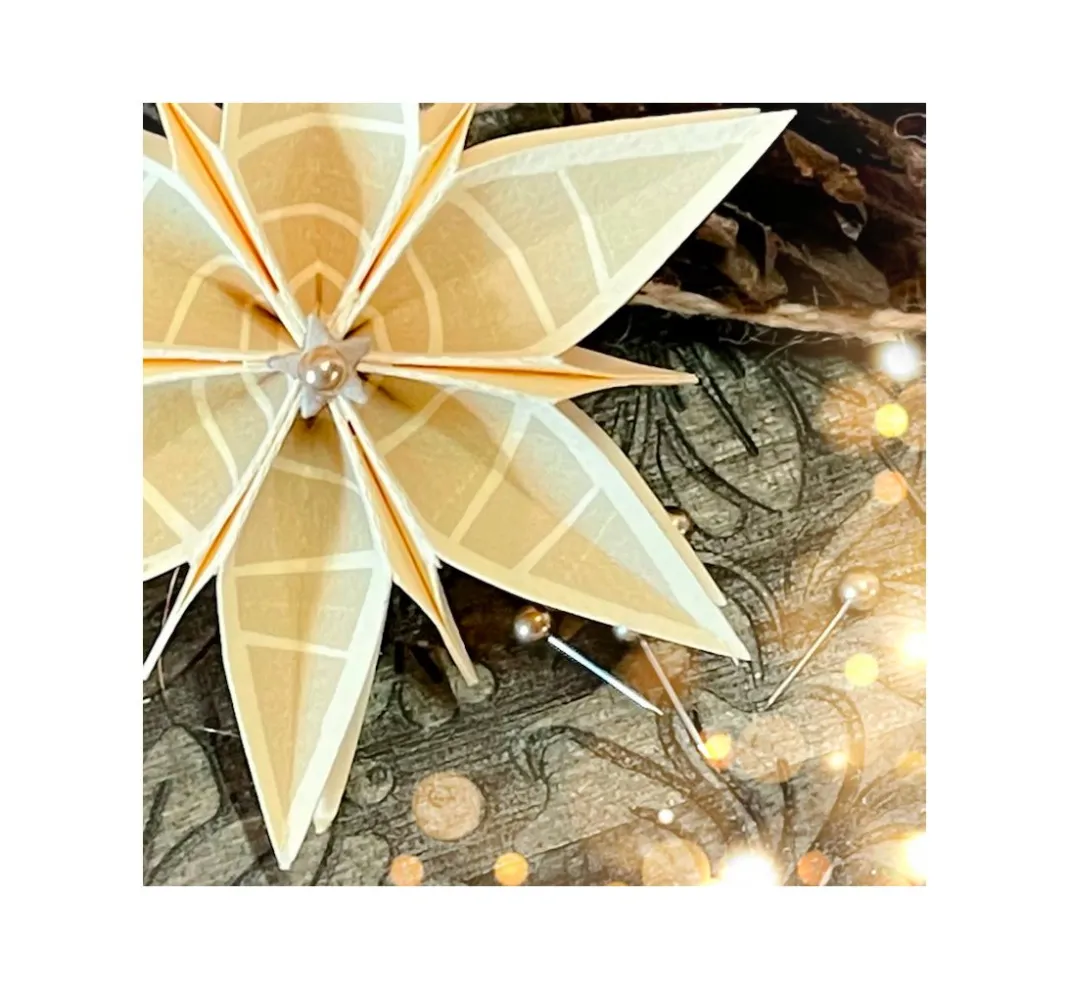 FarbTon Papier Scrapbooking|Kartengestaltung>Silikonstempel für Faltstern Groß "Christmas"