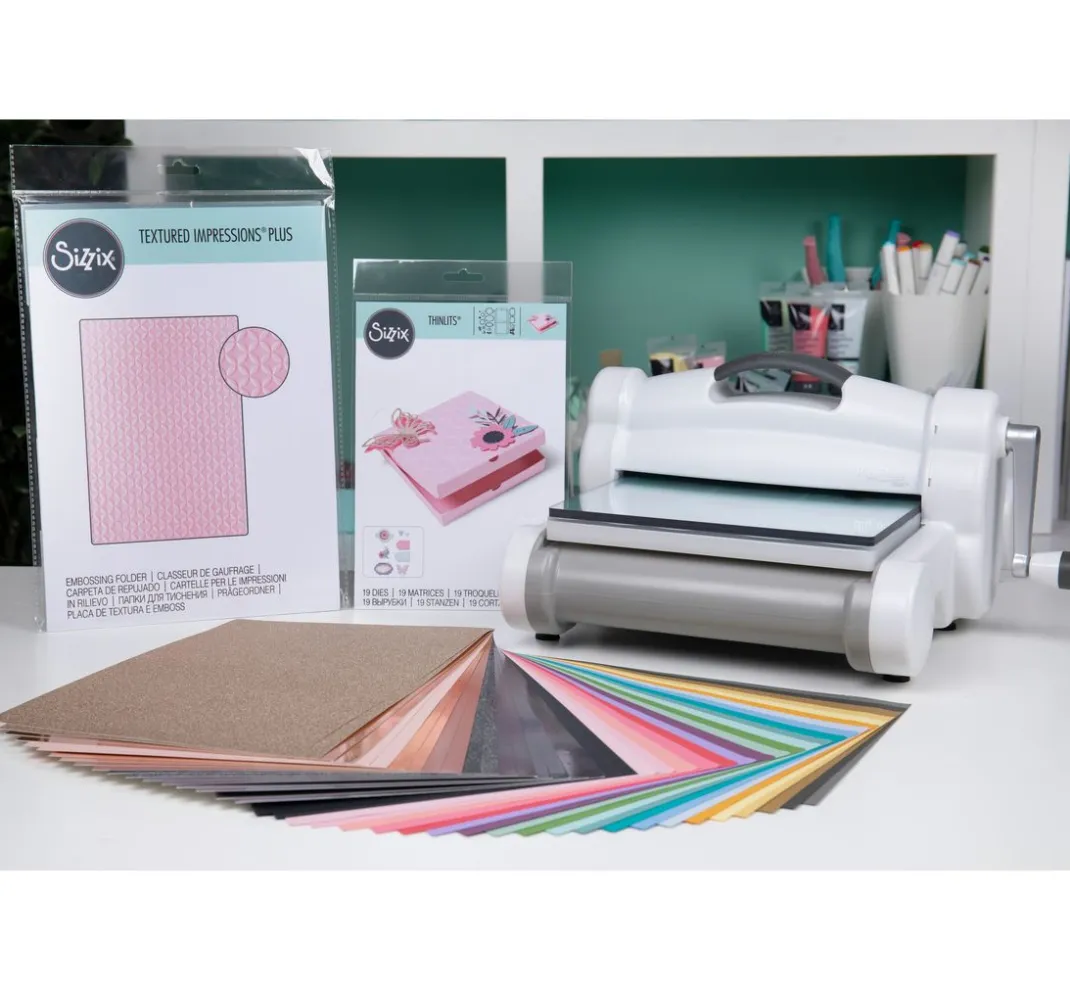 Sizzix Stanz- & Prägemaschinen|Stanz- & Prägemaschinen>Big Shot Plus White & Gray "Starter Kit"
