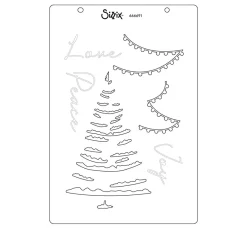 Sizzix Scrapbooking|Kartengestaltung>Clear Stamp and Stencil Set "Merry and Light by Stacey Park"