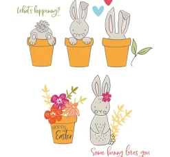 Sizzix Stempel & Zubehör|Kartengestaltung>Clear Stamps Set by Catherine Pooler "Bunny Bits & Blooms"